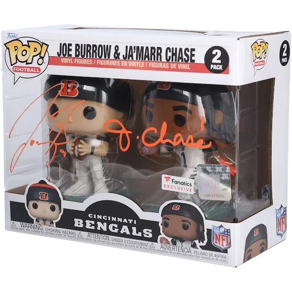 Joe Burrow & Ja'Marr Chase Signed Funko POP Two-Pack | Bengals