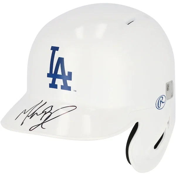 Mookie Betts Signed Chrome Rawlings Mini Batting Helmet | Los Angeles Dodgers