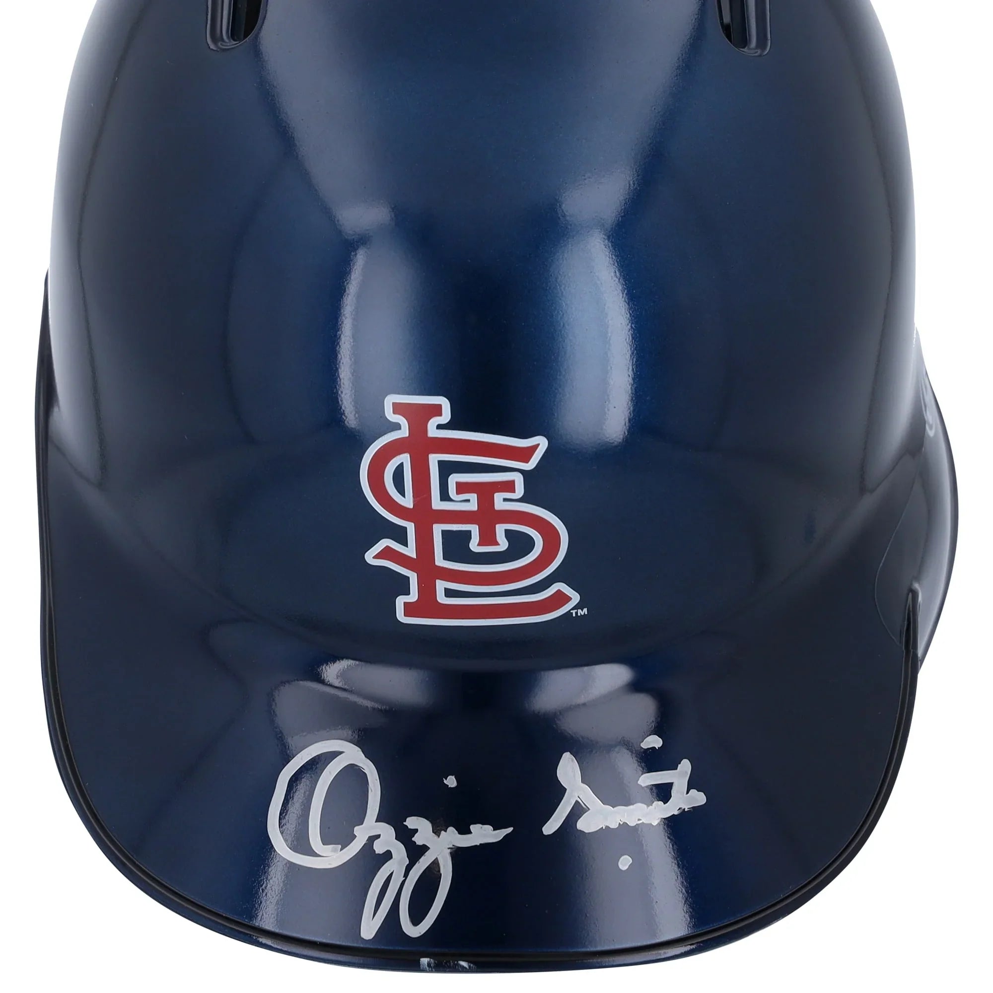 Ozzie Smith Signed Cardinals Mini Batting Helmet | Chrome Rawlings