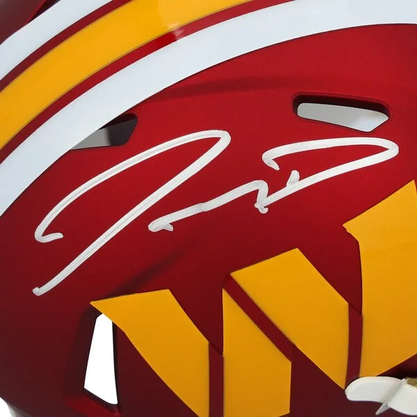 Jayden Daniels Signed Commanders Mini Helmet | 2025 Alternate Speed