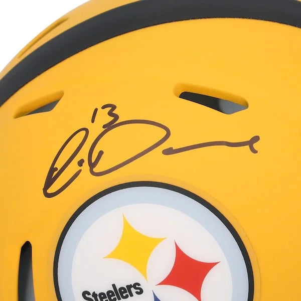 Rico Dowdle Signed Pittsburgh Steelers 2025 Alternate Speed Mini Helmet | Authenticated
