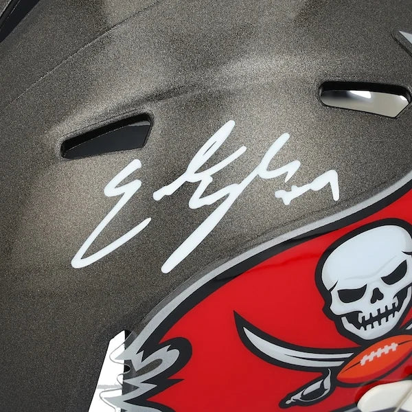 Emeka Egbuka Signed Buccaneers Riddell Speed Mini Helmet | Authenticated