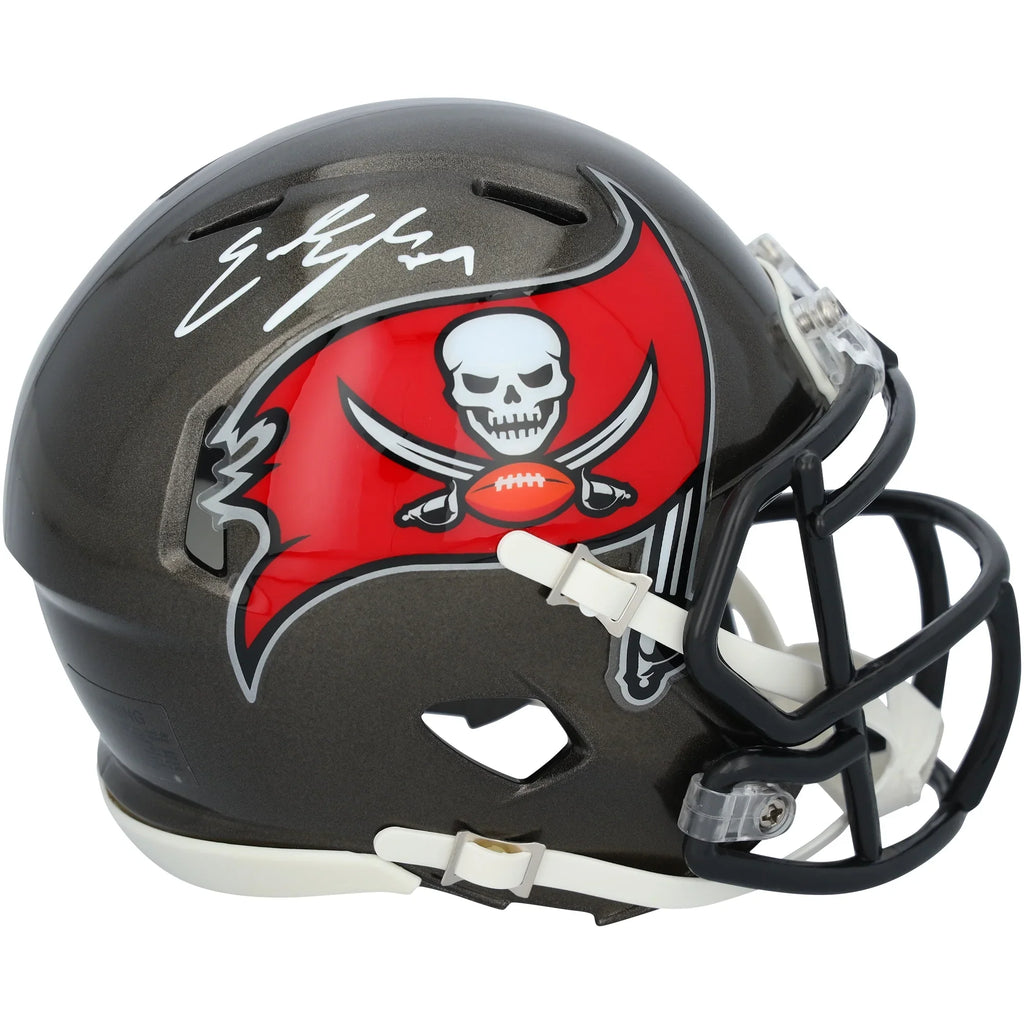 Emeka Egbuka Signed Buccaneers Riddell Speed Mini Helmet | Authenticated