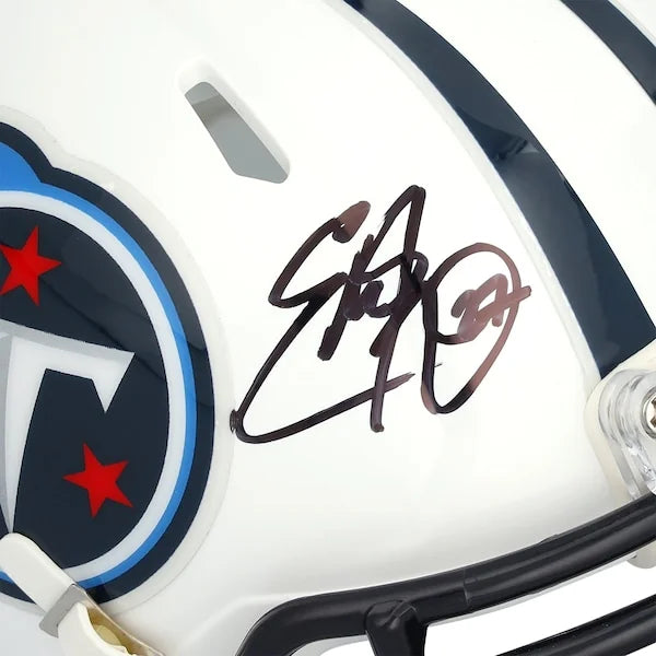 Eddie George Signed Titans Throwback Mini Helmet | 1999-2017