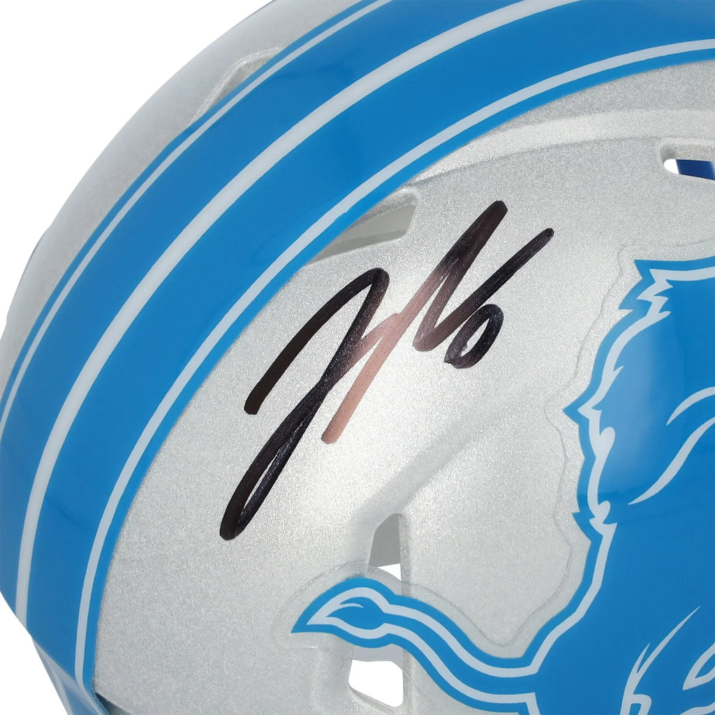 Jahmyr Gibbs Detroit Lions Autographed Riddell 2024 Speed Mini Helmet - S