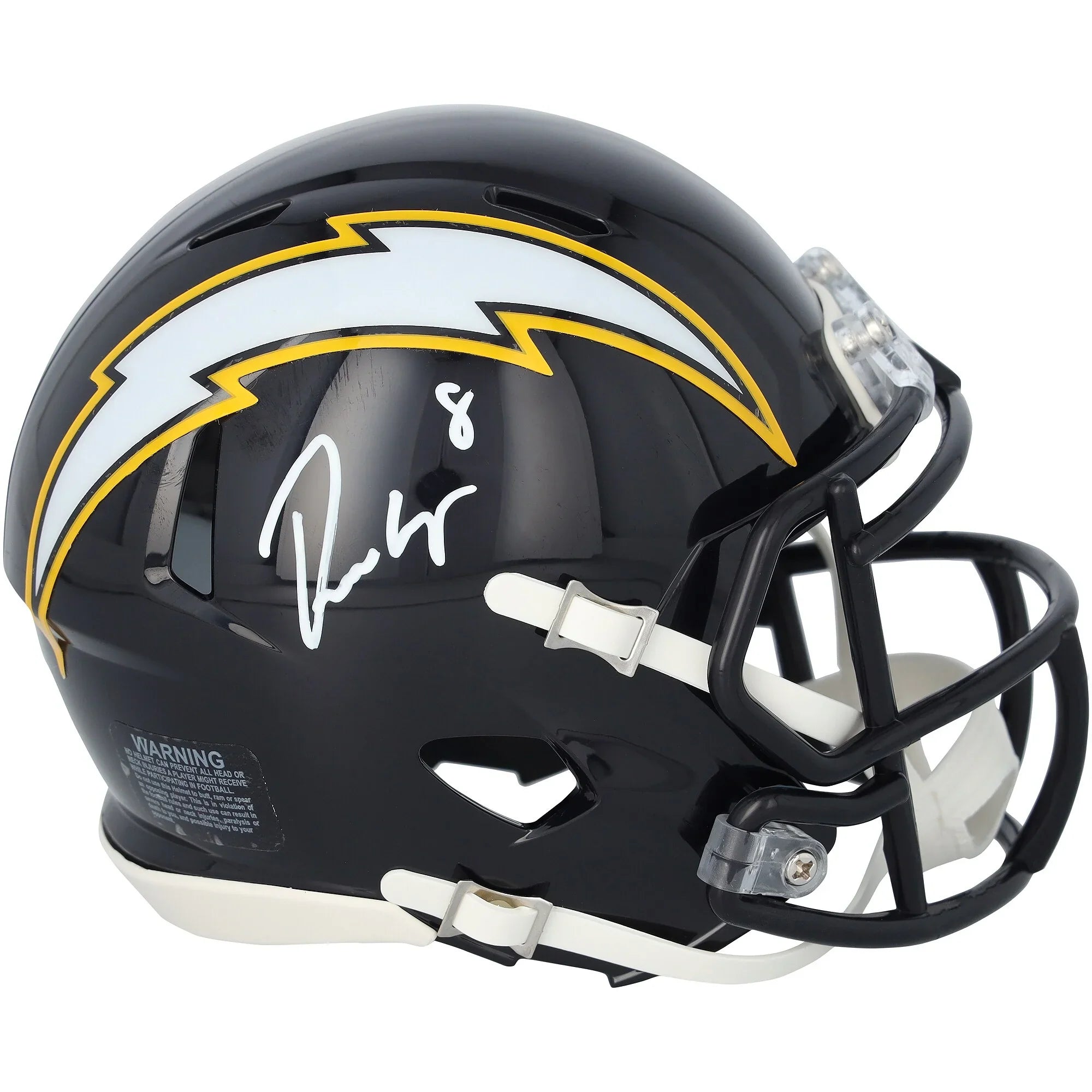 Omarion Hampton Signed Los Angeles Chargers Mini Helmet | 2025 Alternate Navy