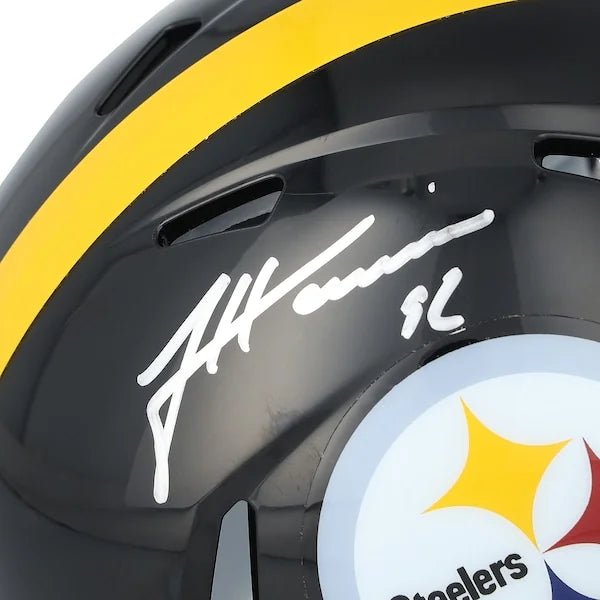 James Harrison Signed Riddell Speed Mini Helmet | Pittsburgh Steelers