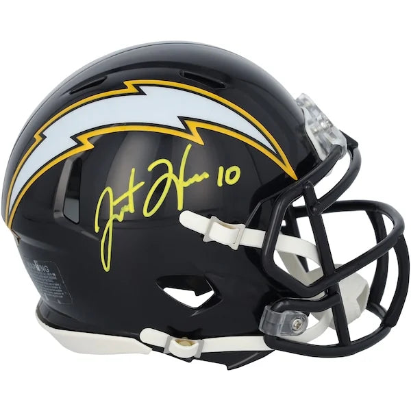 Justin Herbert Signed Chargers 2025 Alternate Speed Mini Helmet | Authenticated