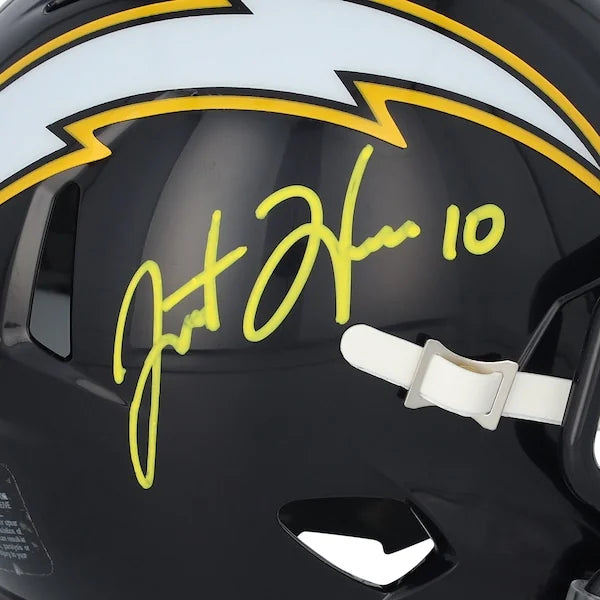 Justin Herbert Signed Chargers 2025 Alternate Speed Mini Helmet | Authenticated