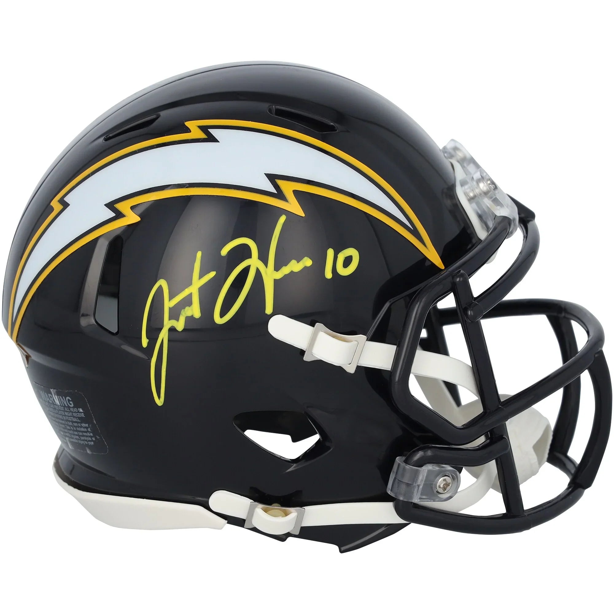 Justin Herbert Signed Chargers 2025 Alternate Speed Mini Helmet | Authenticated