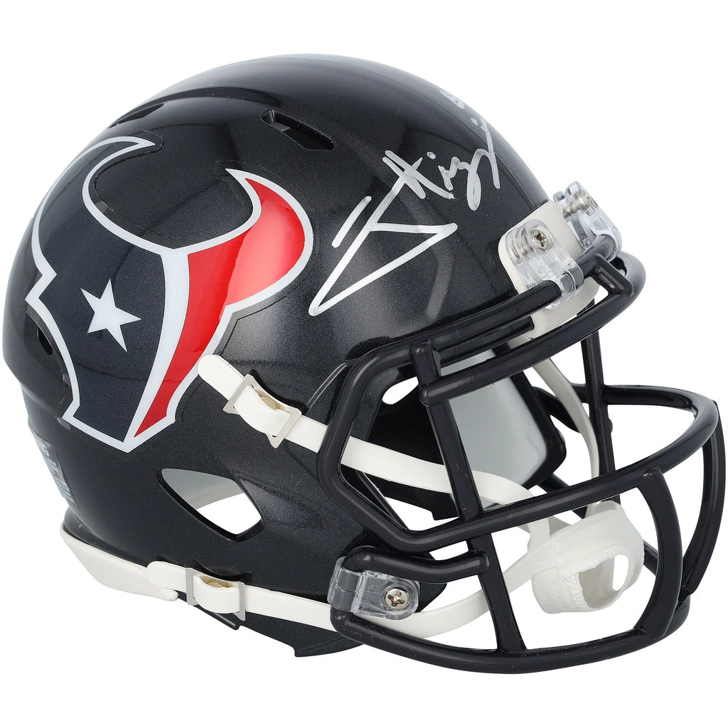 Jayden Higgins Signed Houston Texans Riddell Speed Mini Helmet | Authenticated