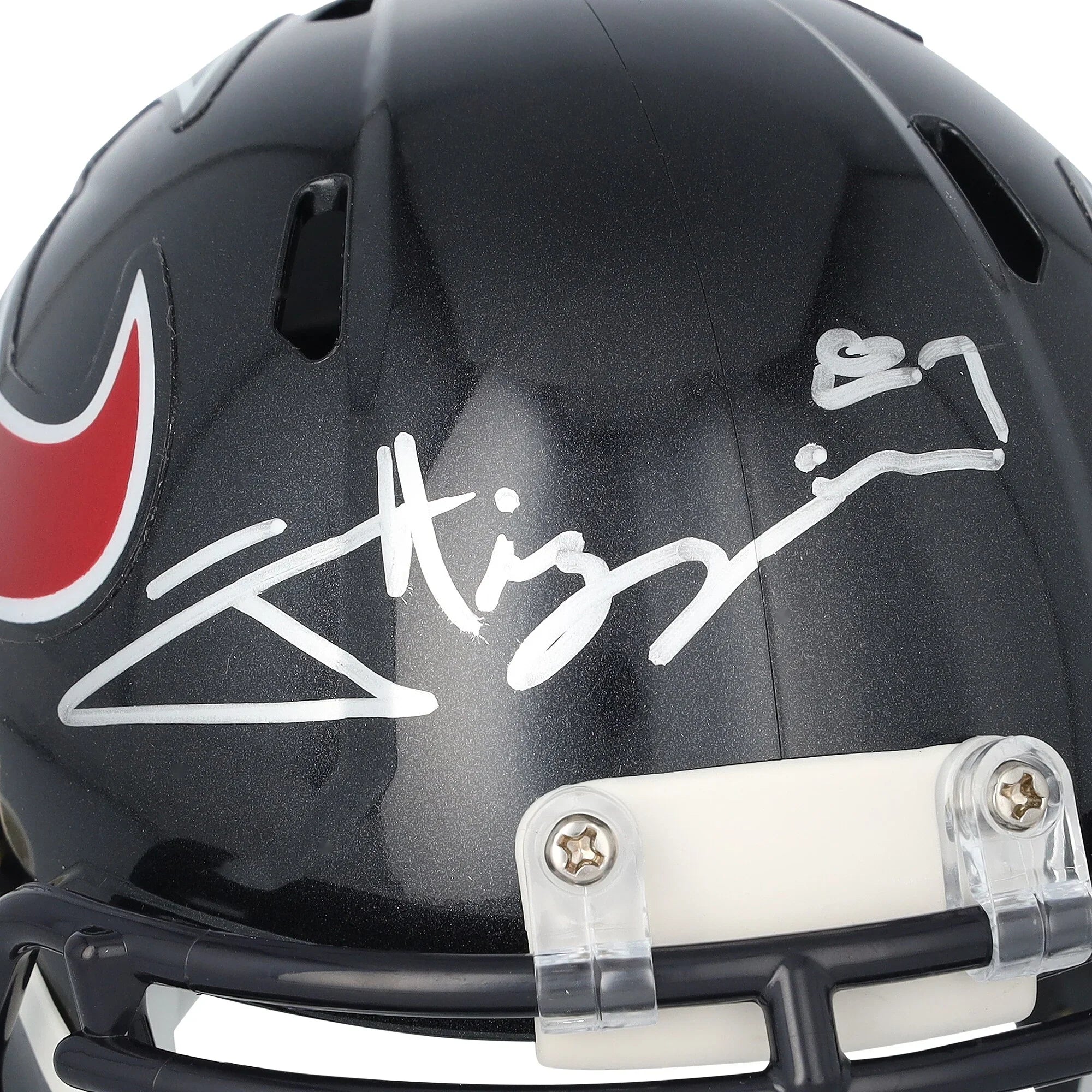 Jayden Higgins Signed Houston Texans Riddell Speed Mini Helmet | Authenticated