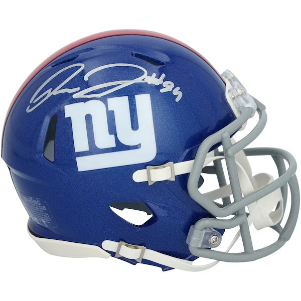 Theo Johnson Signed Riddell Speed Mini Helmet | New York Giants