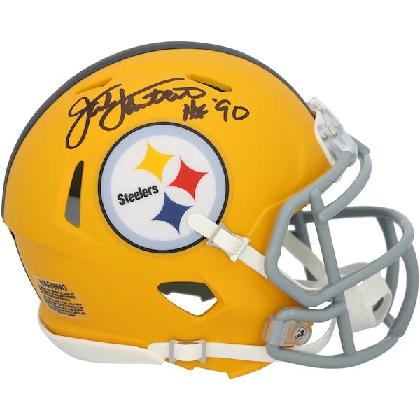 2025 Jack Lambert Signed Steelers Mini Helmet | HOF 90 Inscription
