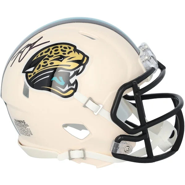 Trevor Lawrence Jacksonville Jaguars Autographed Fanatics Authentic Riddell Retro Speed Mini Helmet - F