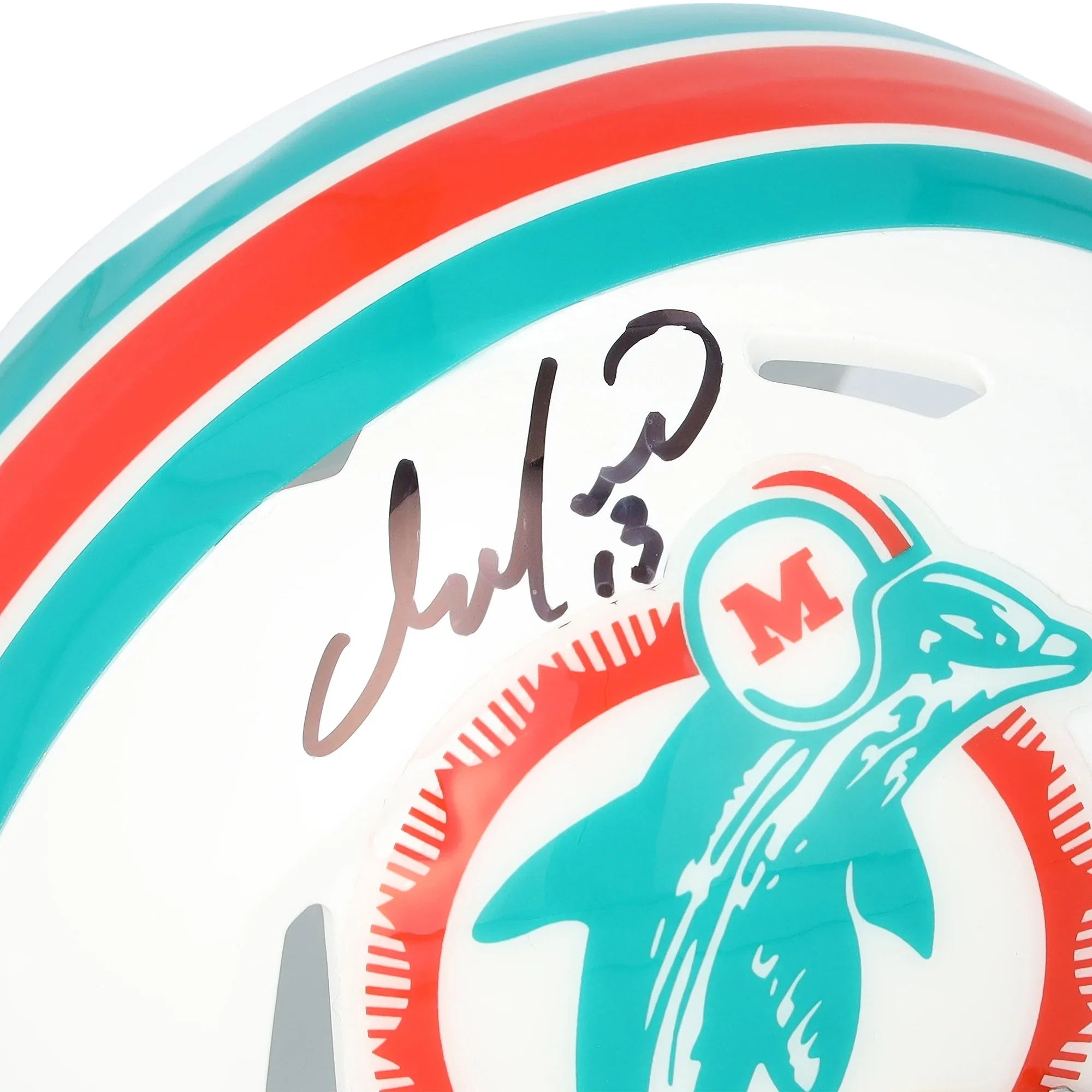 Dan Marino Signed Dolphins Throwback Mini Helmet | 1997-2012