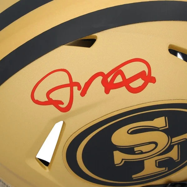Joe Montana Signed 49ers Riddell Rave Speed Mini Helmet | Authenticated