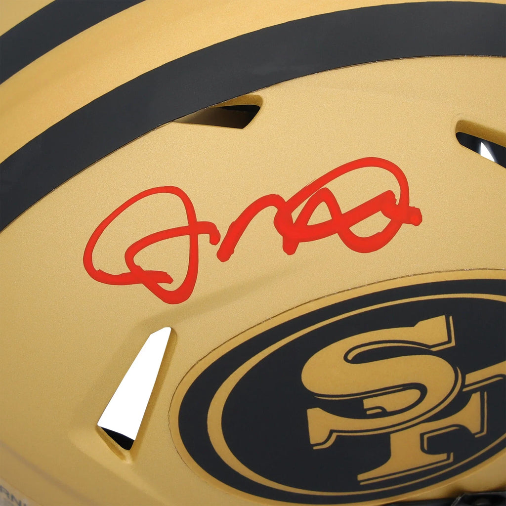 Joe Montana Signed 49ers Riddell Rave Speed Mini Helmet | Authenticated