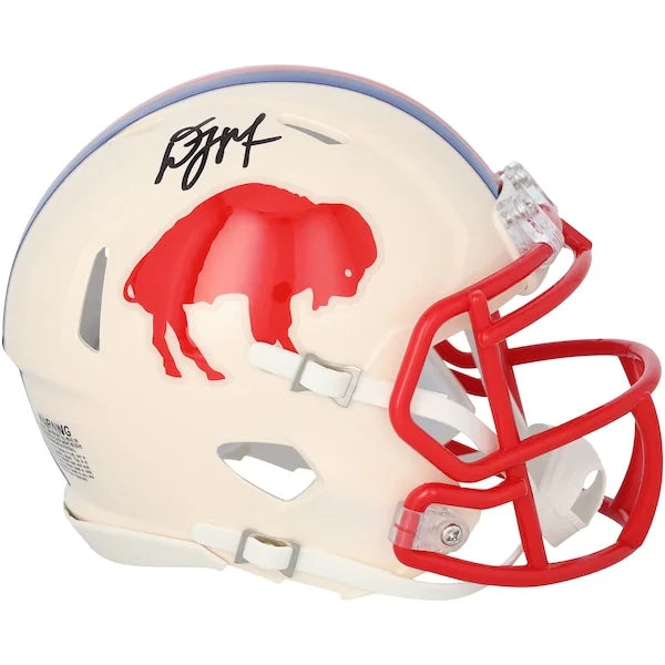 D.J. Moore Signed Buffalo Bills Riddell Retro Speed Mini Helmet | Authenticated