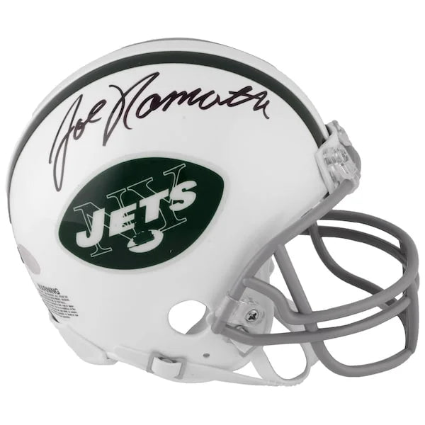 Joe Namath Signed New York Jets Riddell Throwback Mini Helmet | Authenticated