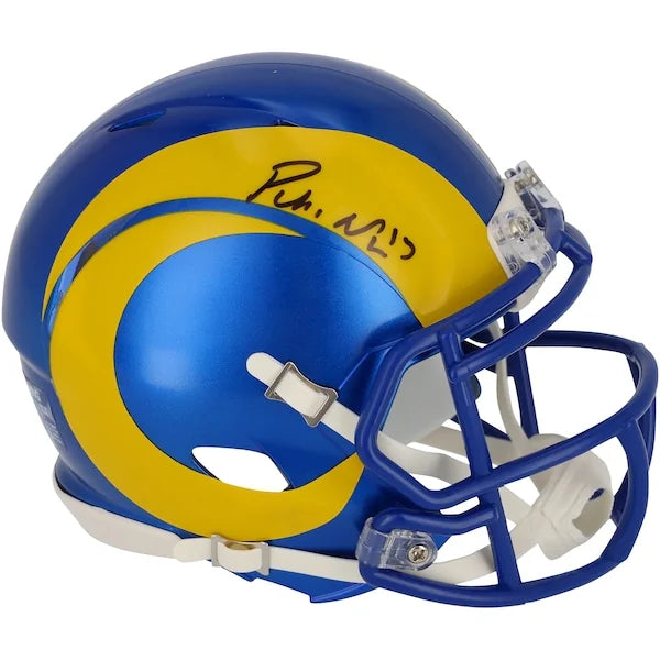 Puka Nacua Signed Riddell Speed Mini Helmet | Los Angeles Rams
