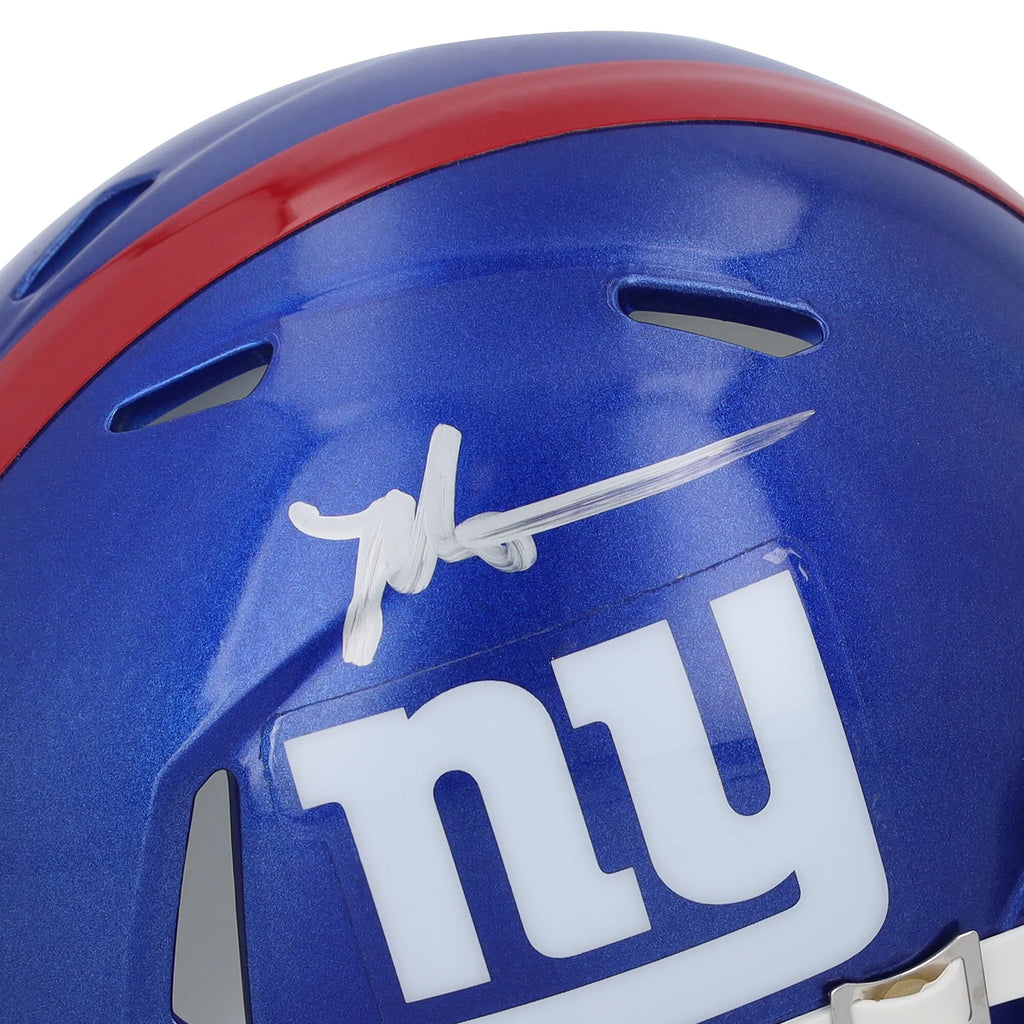 Malik Nabers Signed Riddell Speed Mini Helmet | New York Giants