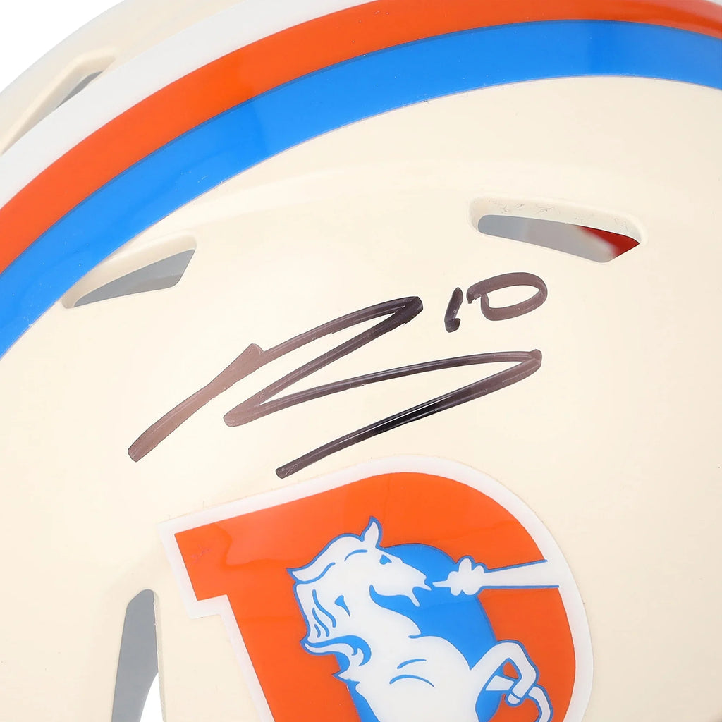 Bo Nix Signed Denver Broncos Riddell Retro Speed Mini Helmet | Authenticated