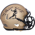 Jim Plunkett Signed Gold Heisman Speed Mini Helmet | Heisman '70 Inscription