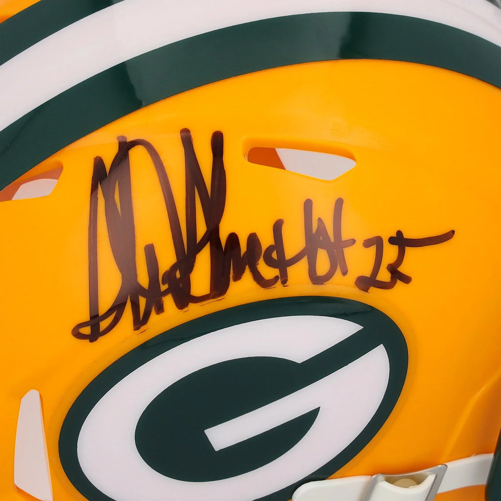 Sterling Sharpe Signed Packers Riddell Mini Helmet | HOF 25 Inscription