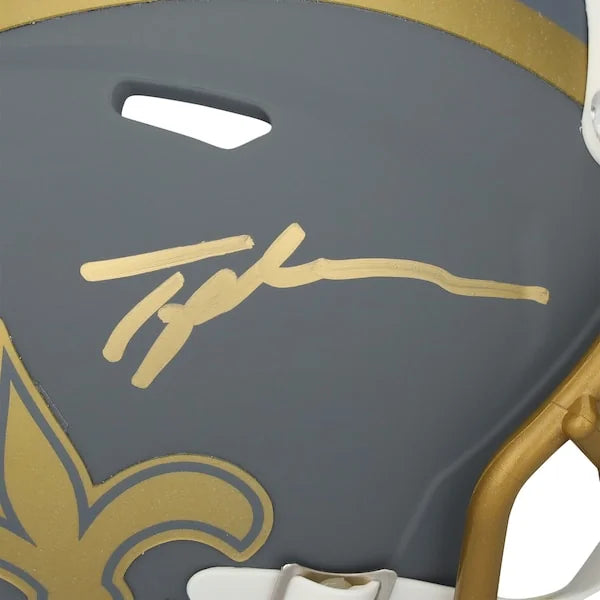 Tyler Shough Signed New Orleans Saints Riddell Slate Mini Helmet | Authenticated