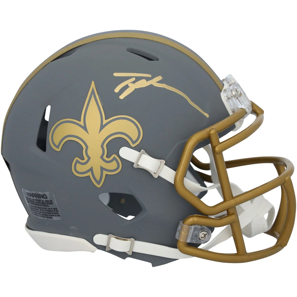 Tyler Shough Signed New Orleans Saints Riddell Slate Mini Helmet | Authenticated