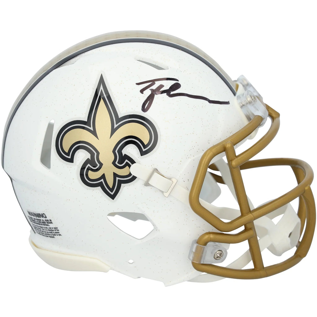 Tyler Shough Signed New Orleans Saints Riddell Mini Helmet | 2025 Alternate