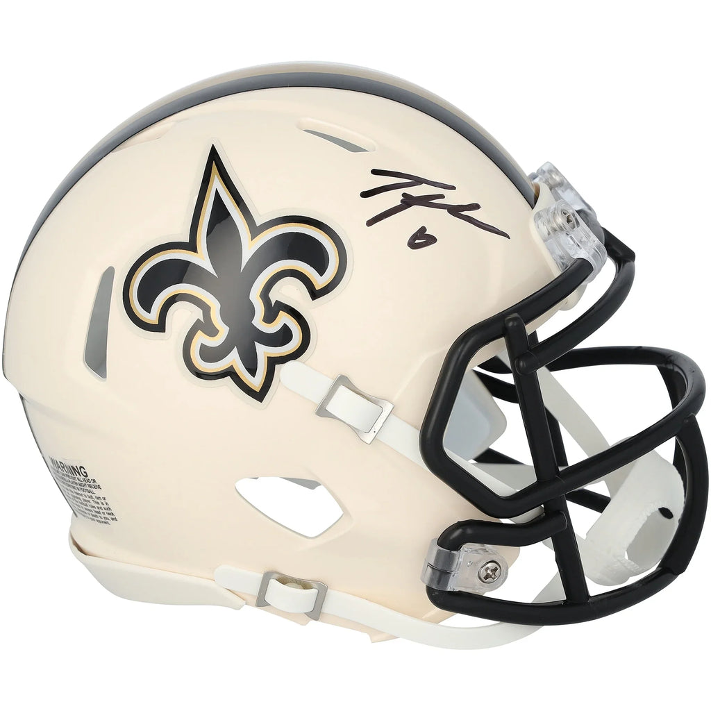 Tyler Shough Signed New Orleans Saints Riddell Retro Mini Helmet | Authenticated