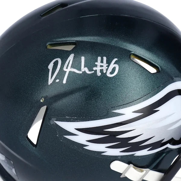 DeVonta Smith Signed Riddell Speed Mini Helmet | Philadelphia Eagles