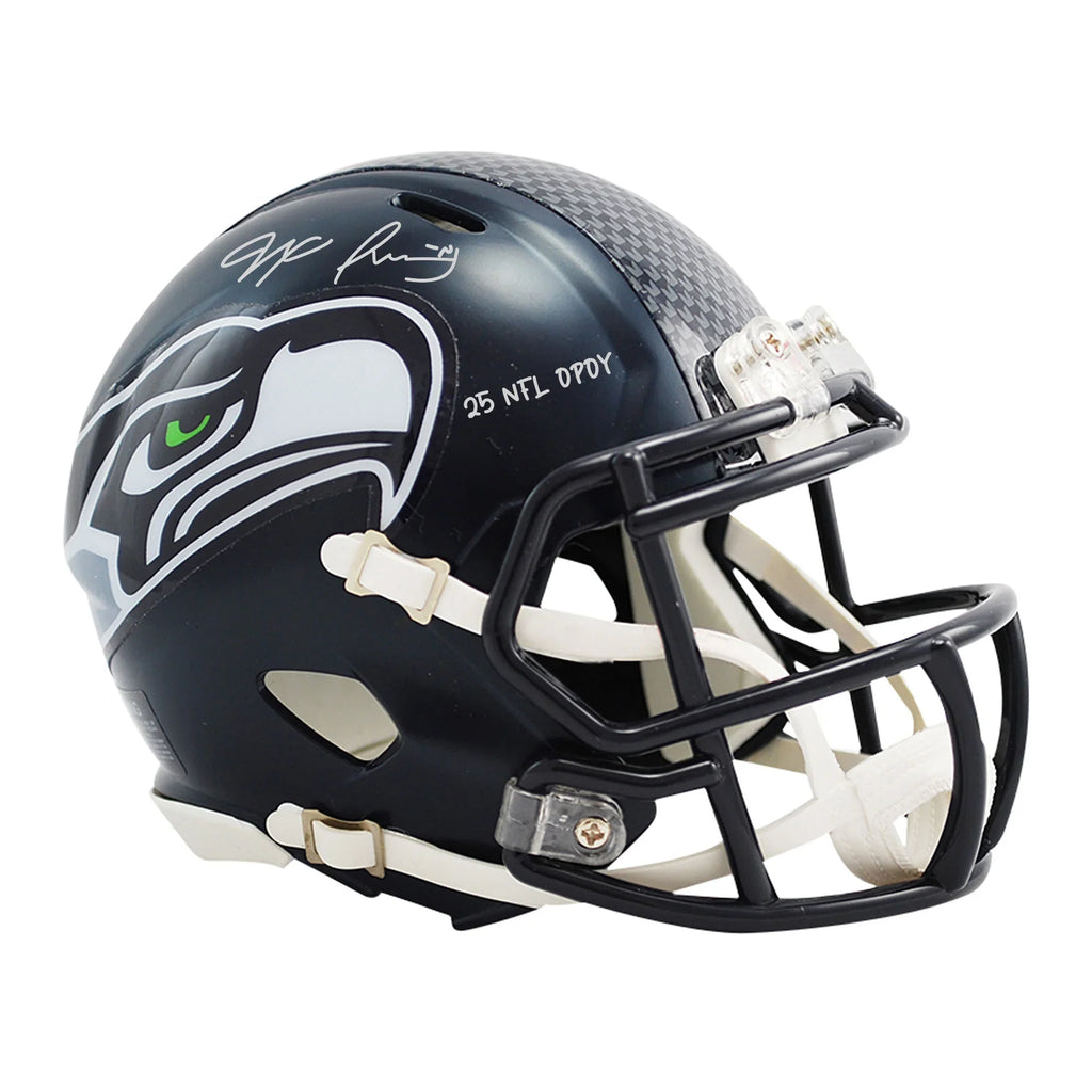 Jaxon Smith-Njigba Signed Seahawks Mini Helmet | 25 NFL OPOY Inscription