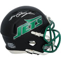 Mason Taylor Signed Jets Black Alternate Speed Mini Helmet | Authenticated