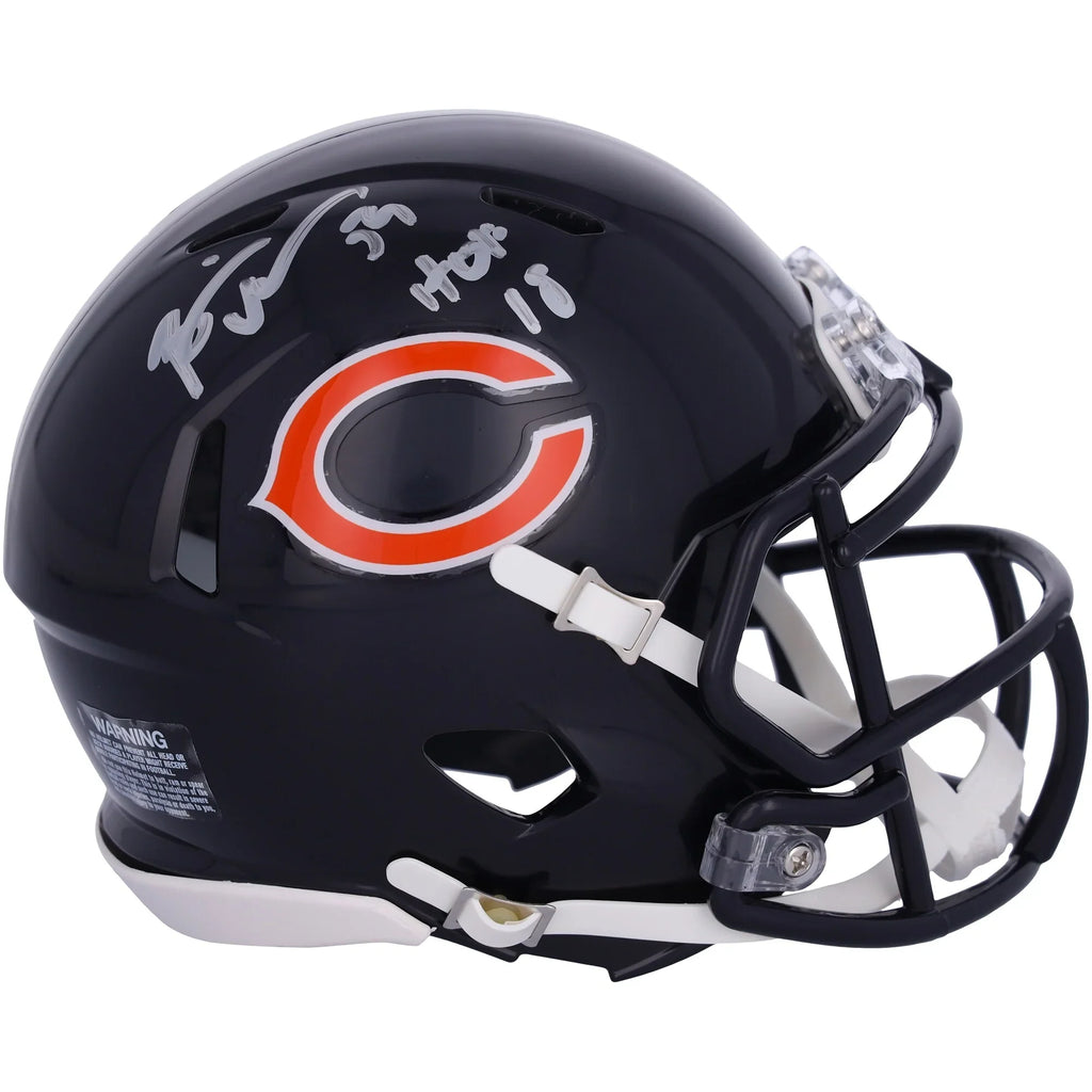 Brian Urlacher Signed Riddell Mini Helmet | HOF 18 Inscription