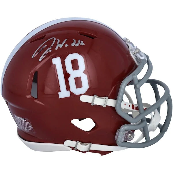 Jaylen Waddle Signed Alabama Crimson Tide Mini Helmet | Authenticated