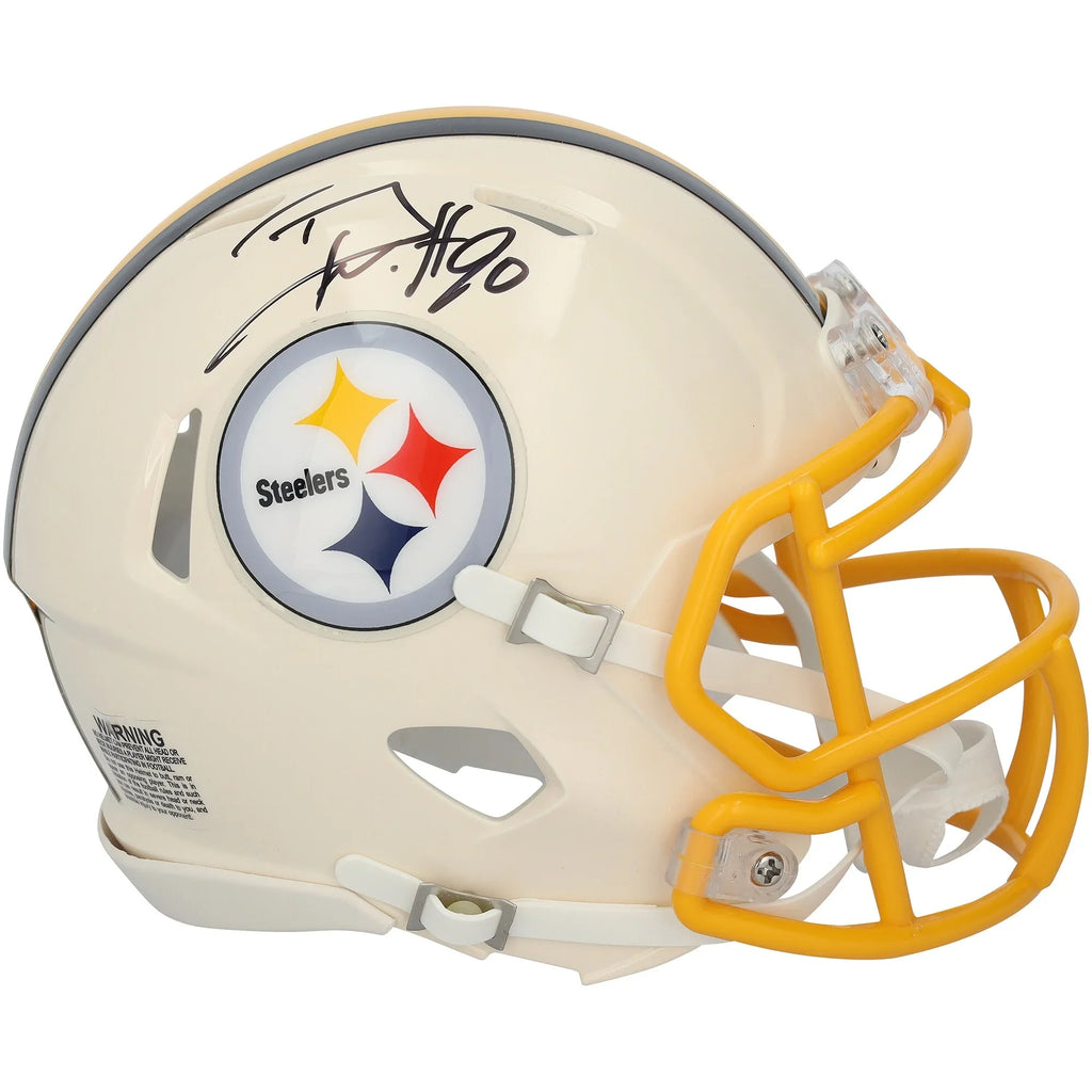 T.J. Watt Signed Riddell Retro Speed Mini Helmet | Pittsburgh Steelers