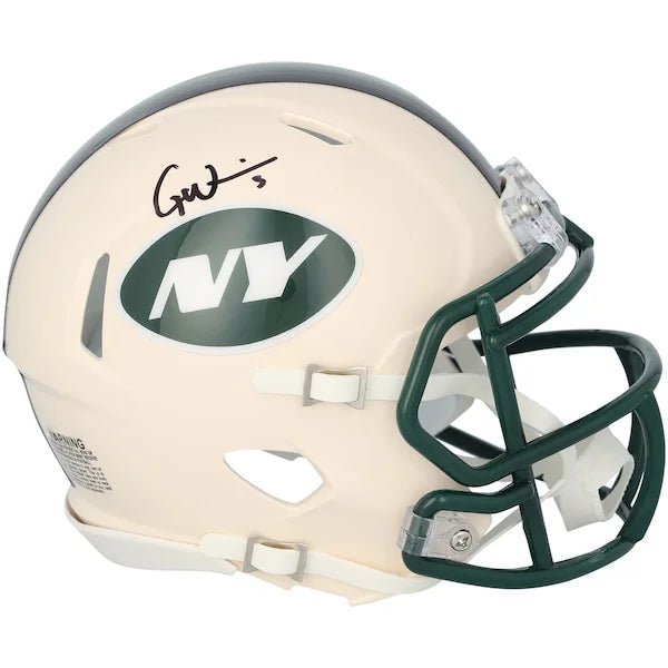 Garrett Wilson Signed Jets Riddell Retro Speed Mini Helmet | Authenticated