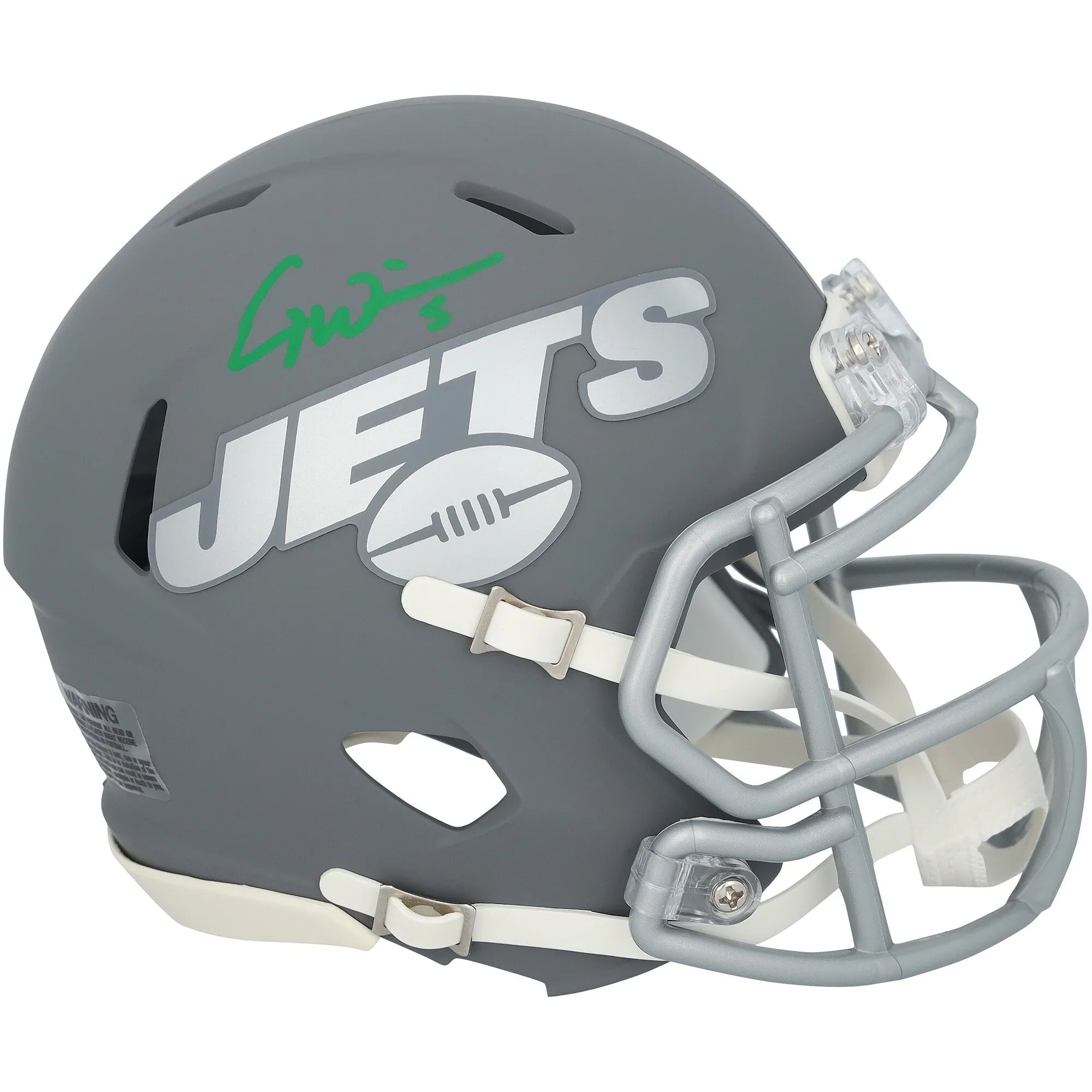 Garrett Wilson Signed Jets Riddell Slate Speed Mini Helmet | Authenticated