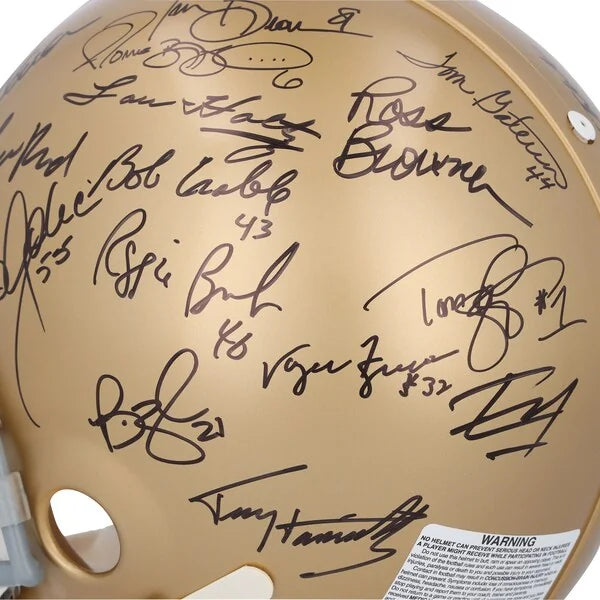 Notre Dame Fighting Irish Signed Riddell Helmet | 32 Signatures