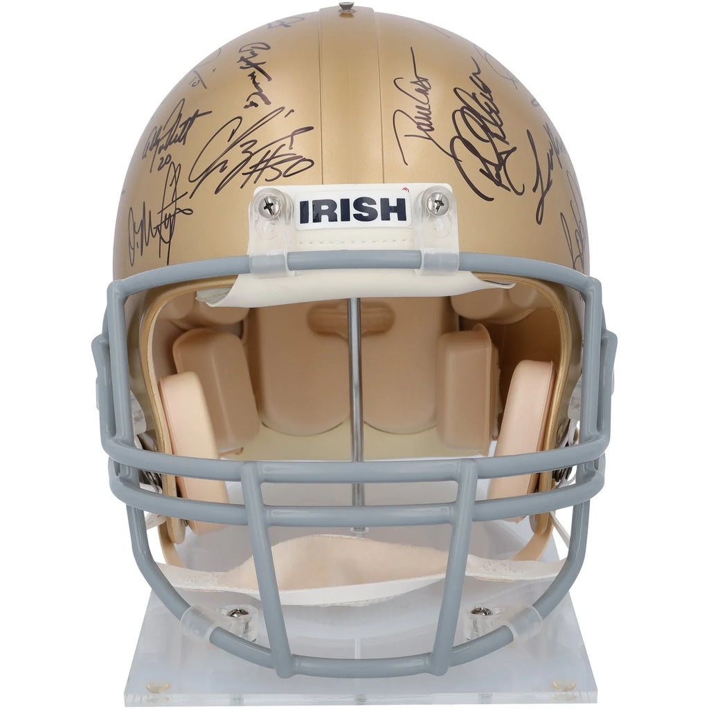 Notre Dame Fighting Irish Signed Riddell Helmet | 32 Signatures