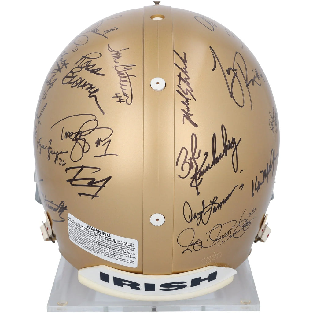 Notre Dame Fighting Irish Signed Riddell Helmet | 32 Signatures