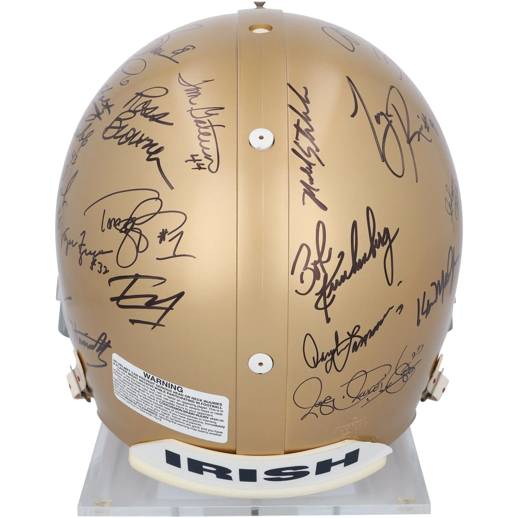 Notre Dame Fighting Irish Signed Riddell Helmet | 32 Signatures
