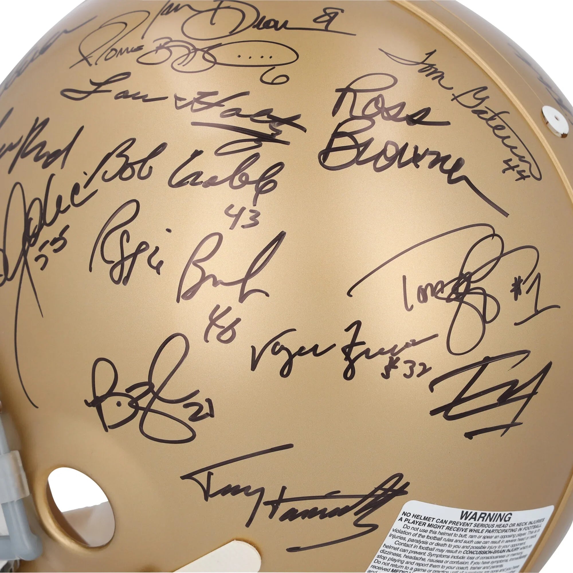 Notre Dame Fighting Irish Signed Riddell Helmet | 32 Signatures