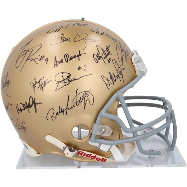 Notre Dame Fighting Irish Signed Riddell Helmet | 32 Signatures