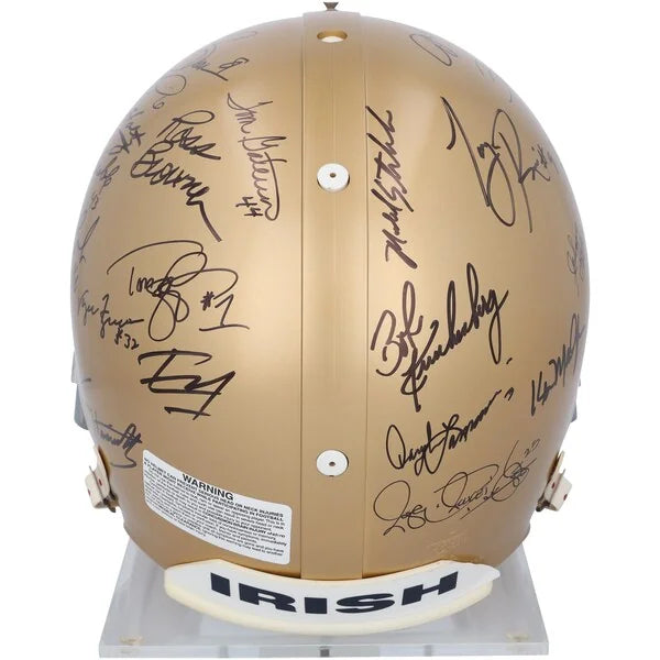Notre Dame Fighting Irish Signed Riddell Helmet | 32 Signatures