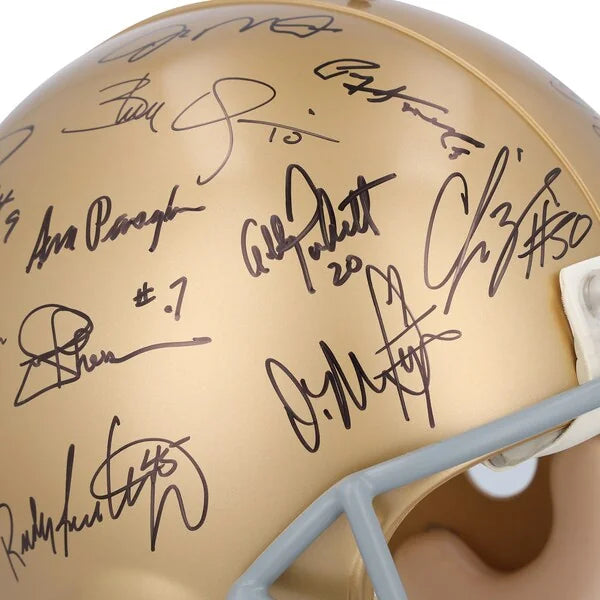 Notre Dame Fighting Irish Signed Riddell Helmet | 32 Signatures