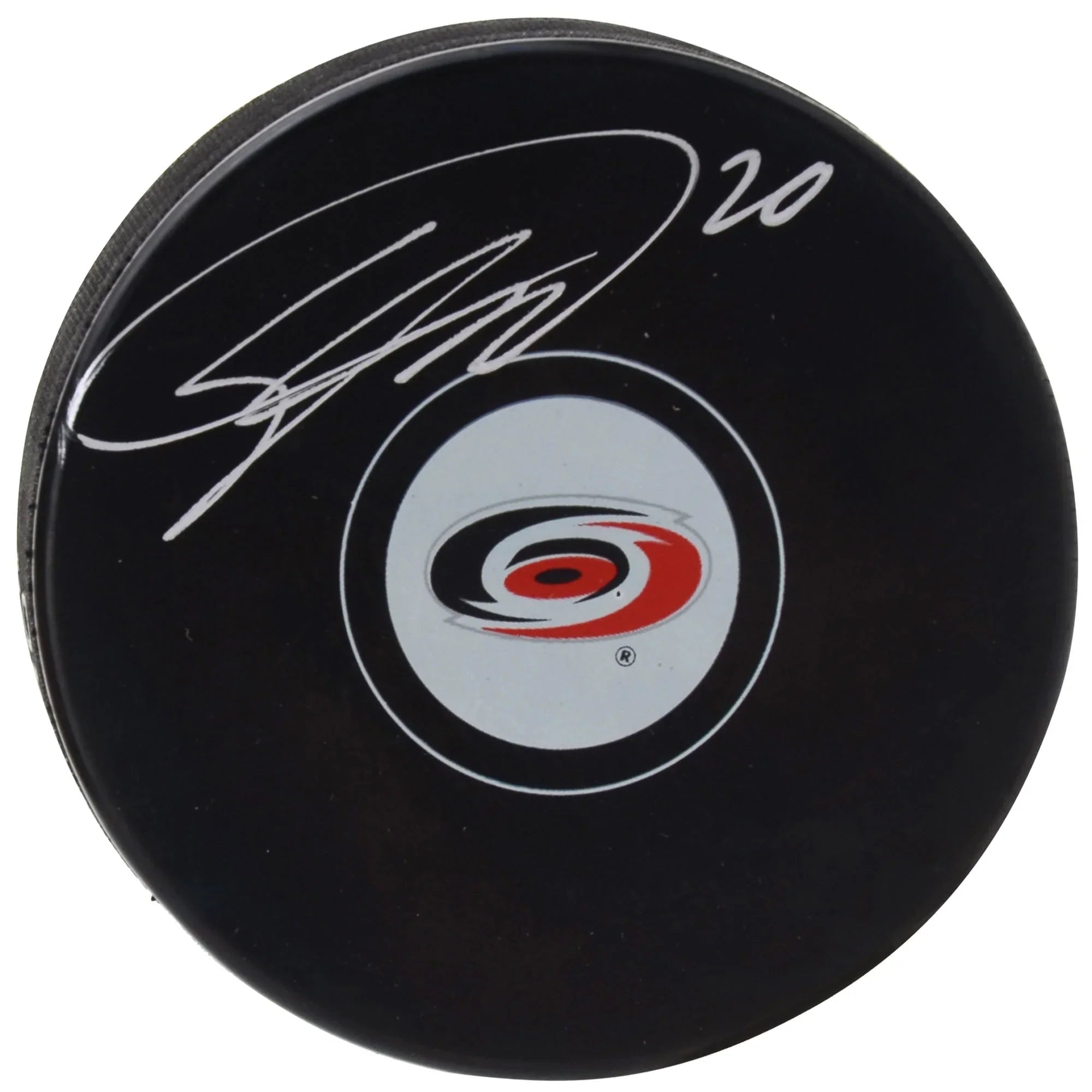 Sebastian Aho Signed Hockey Puck | Carolina Hurricanes